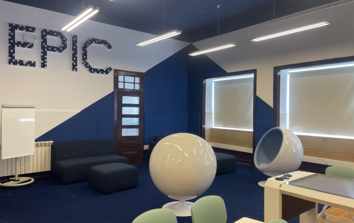 Sala EPIC da Universidade da Beira Interior, espaço de aprendizagem ativa criado pela EDIGMA